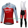 Cykeltøj Langærmet + Bib Cykelbukser 2018 Team Katusha Alpecin N001